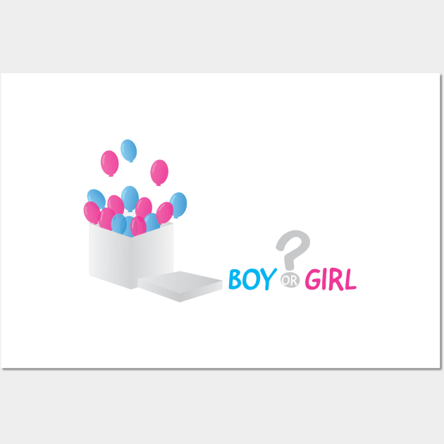 Gender Reveal Invitation, Baby Shower Guess the Sex Party Wall Art by sigdesign